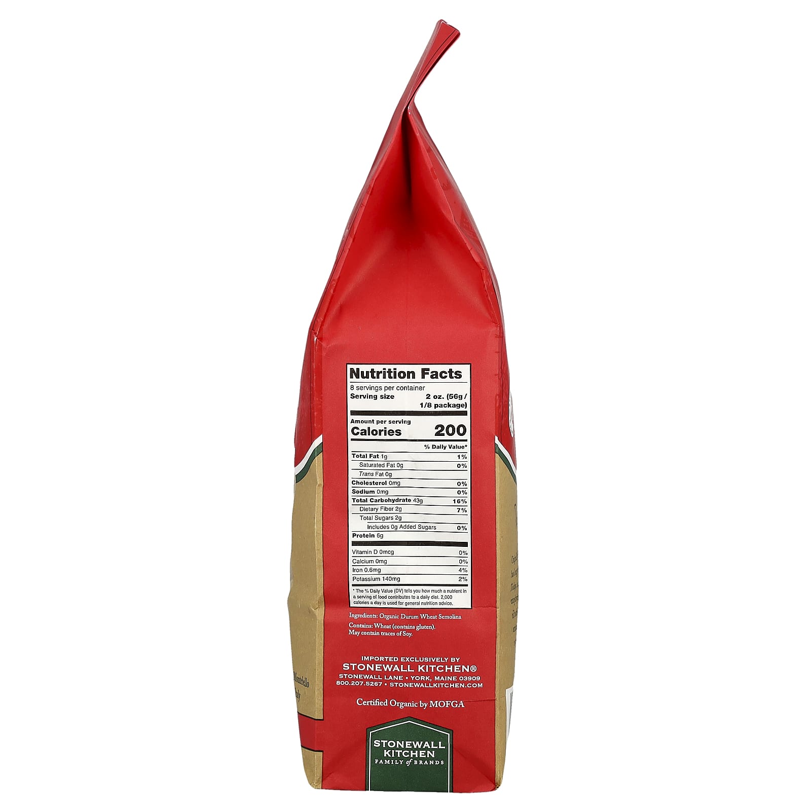 Montebello, Organic Rigatoni, 16 oz (454 g) - Image 2