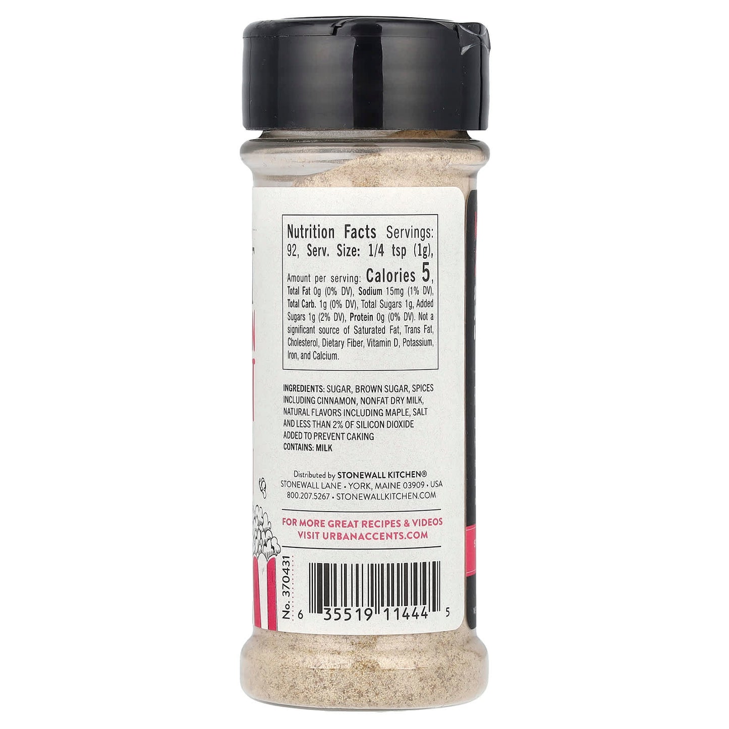 Urban Accents, Popcorn Seasoning, Sweet Cinnamon Toast, 3.25 oz (92 g) - Image 2