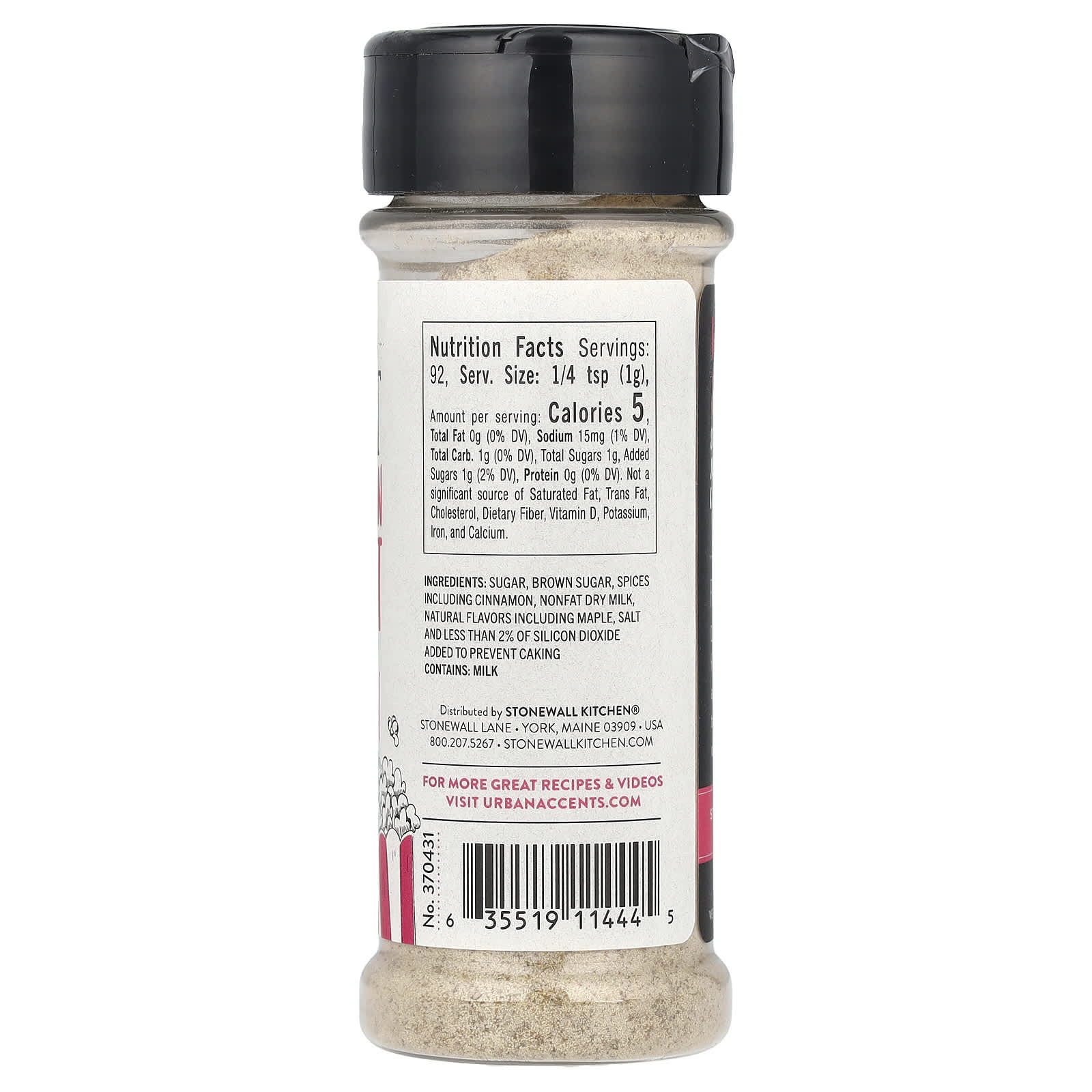 Urban Accents, Popcorn Seasoning, Sweet Cinnamon Toast, 3.25 oz (92 g) - Image 2
