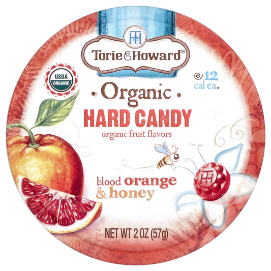 Torie & Howard, Organic Hard Candy, Blood Orange & Honey, 2 oz (57 g) - Image 1