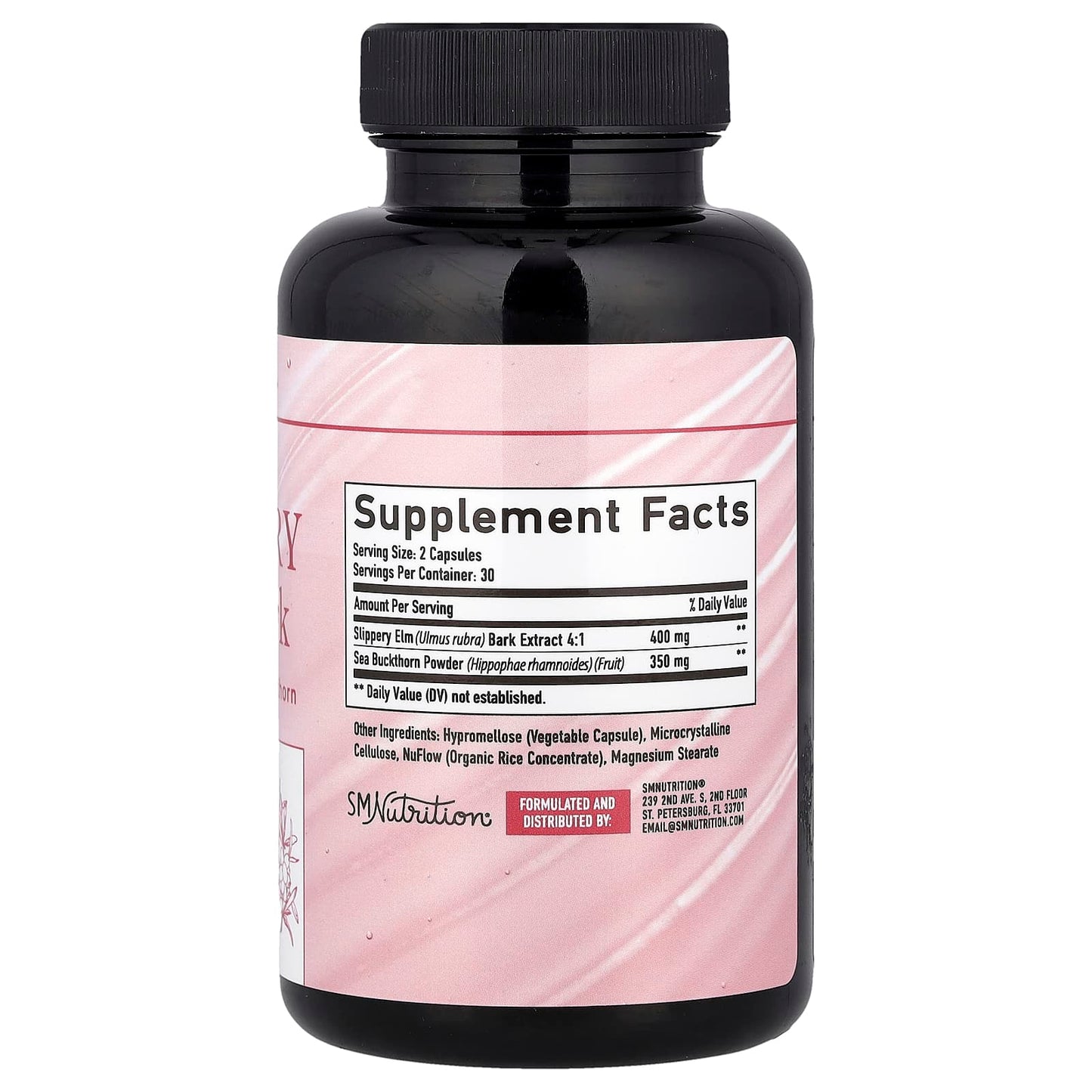 SMNutrition, Slippery Elm Bark, 60 Capsules - Image 2