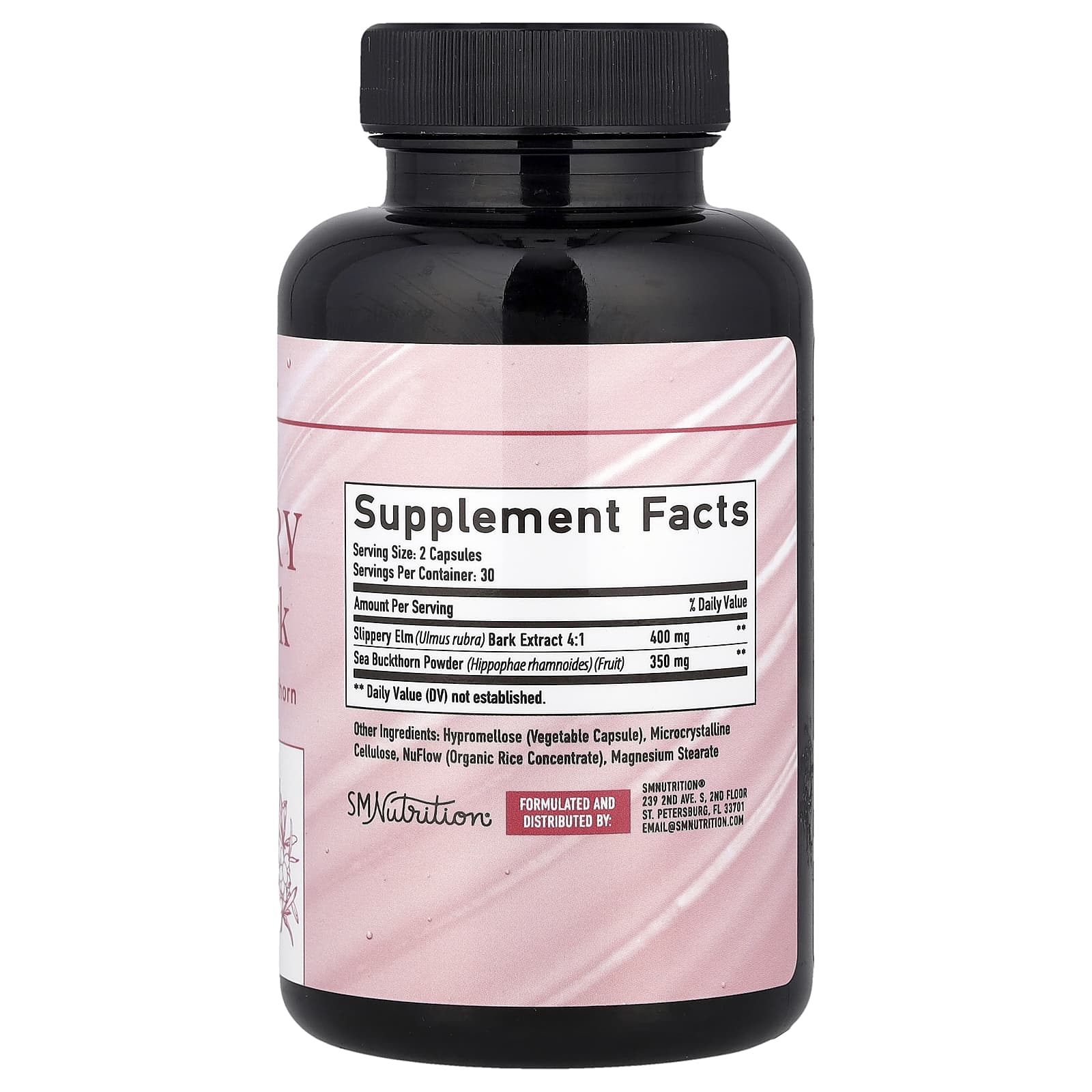 SMNutrition, Slippery Elm Bark, 60 Capsules - Image 2
