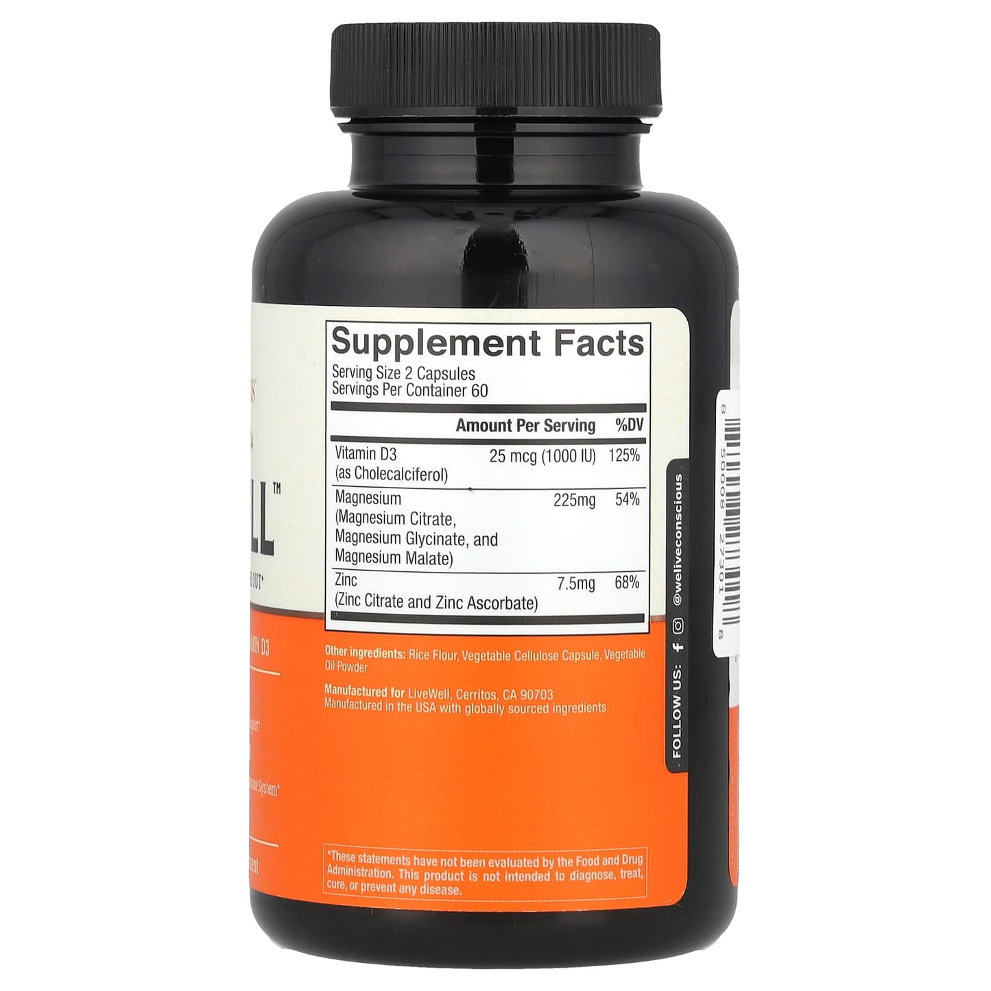 Live Conscious, MagWell™, 3-in-1 Advanced Formula, 120 Capsules - Image 2