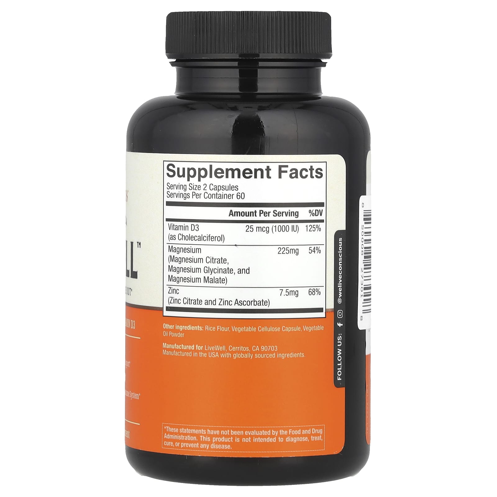 Live Conscious, MagWell™, 3-in-1 Advanced Formula, 120 Capsules - Image 2