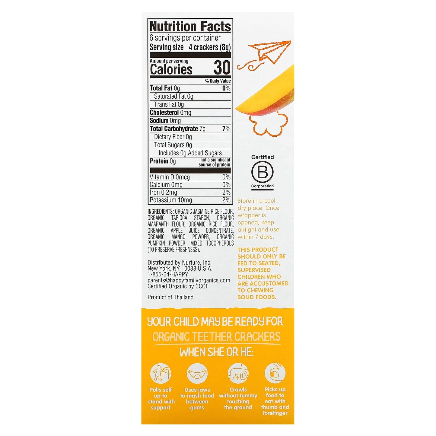 USDA Organic Teether Crackers for Babies | Happy Family Organics - Image 2