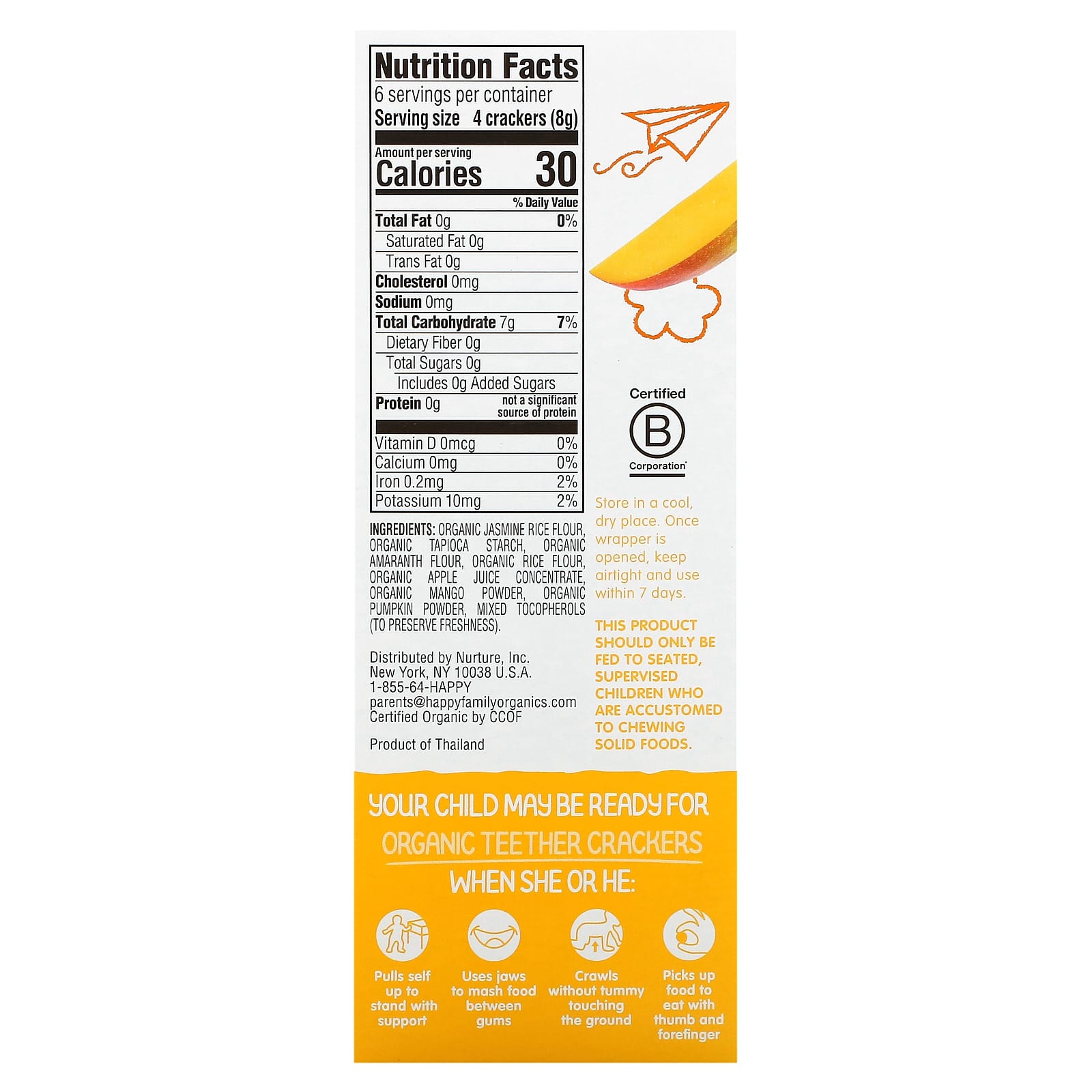 USDA Organic Teether Crackers for Babies | Happy Family Organics - Image 2