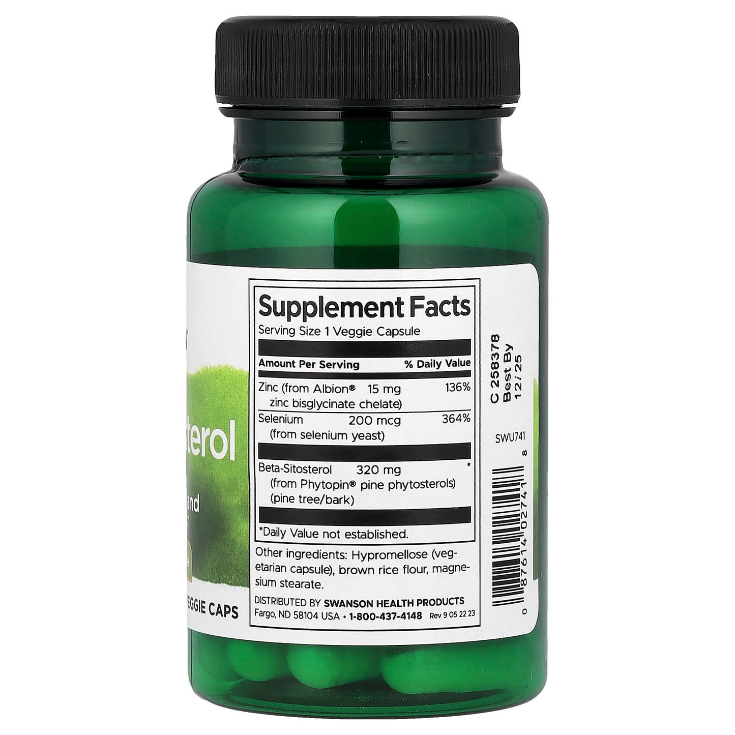 Swanson, Beta-Sitosterol, 30 Veggie Caps - Image 2