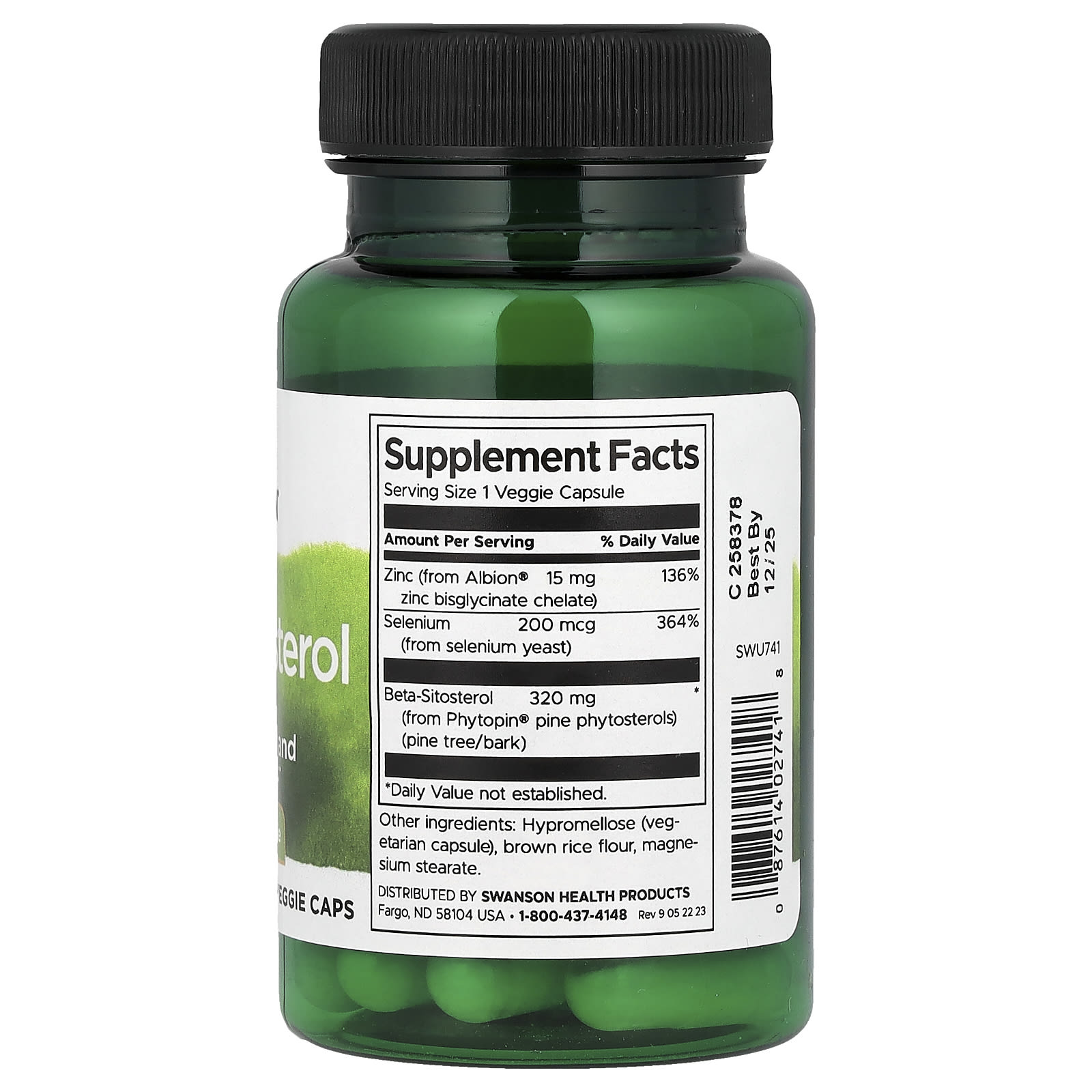 Swanson, Beta-Sitosterol, 30 Veggie Caps - Image 2