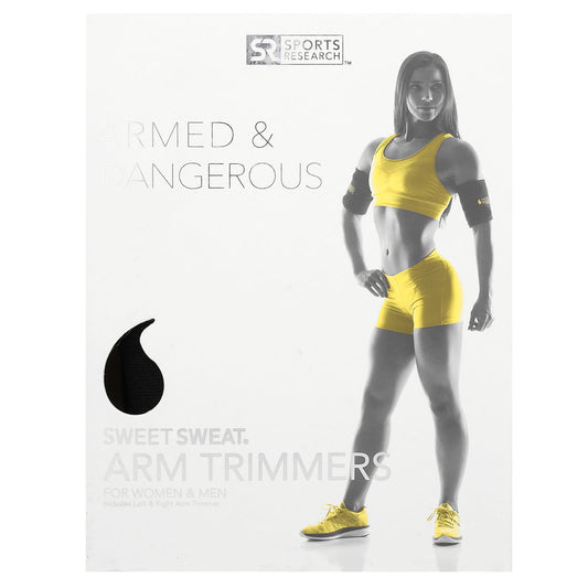 Sports Research, Sweet Sweat®, Arm Trimmers, Medium, Black & Yellow, 1 Pair - Image 1