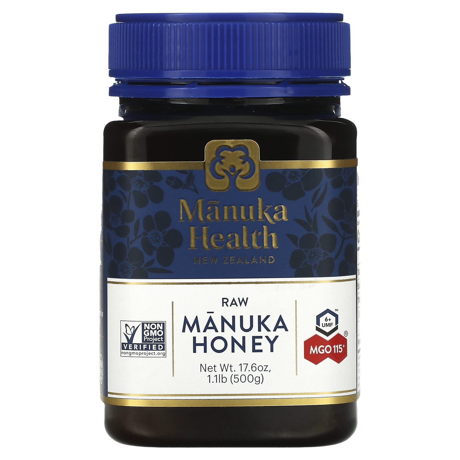 Manuka Health, Raw Manuka Honey, UMF 6+, MGO 115+, 17.6 oz (500 g) - Image 1