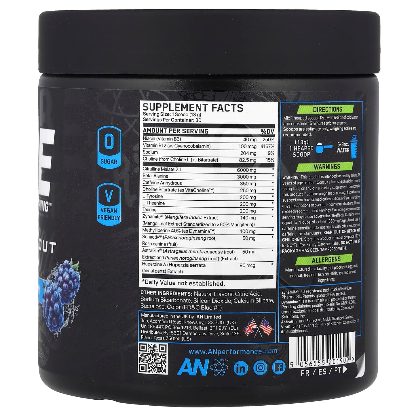 ABE Pre-Workout Fuel for Energy & Focus - Blue Raspberry - Image 2