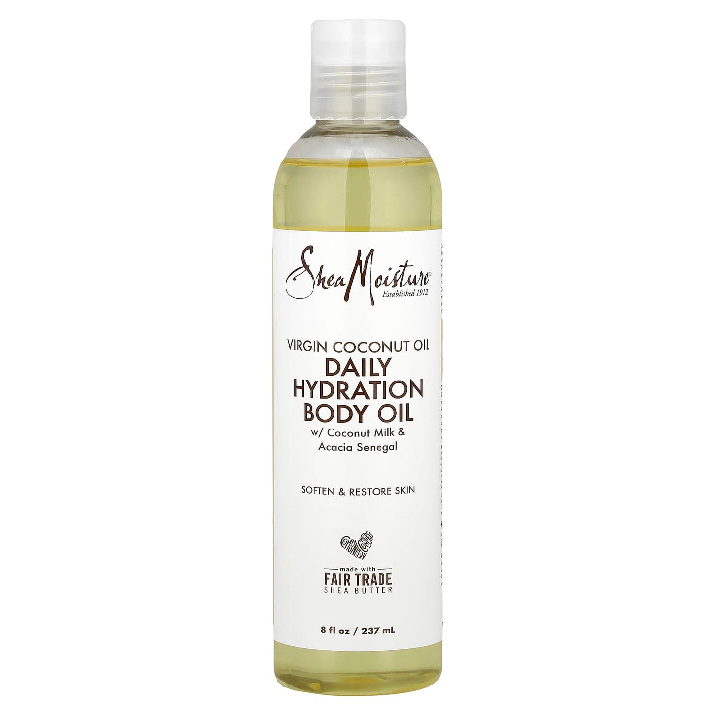 SheaMoisture, Virgin Coconut Oil, Daily Hydration Body Oil, 8 fl oz (237 ml) - Image 1