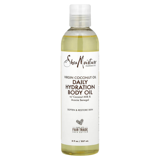 SheaMoisture, Virgin Coconut Oil, Daily Hydration Body Oil, 8 fl oz (237 ml) - Image 1