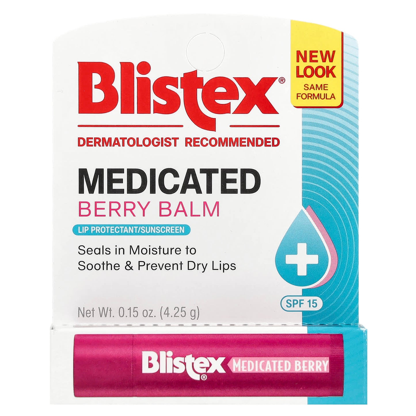 Blistex Medicated Lip Protectant & Sunscreen, SPF 15, Berry, 0.15 oz - Image 2