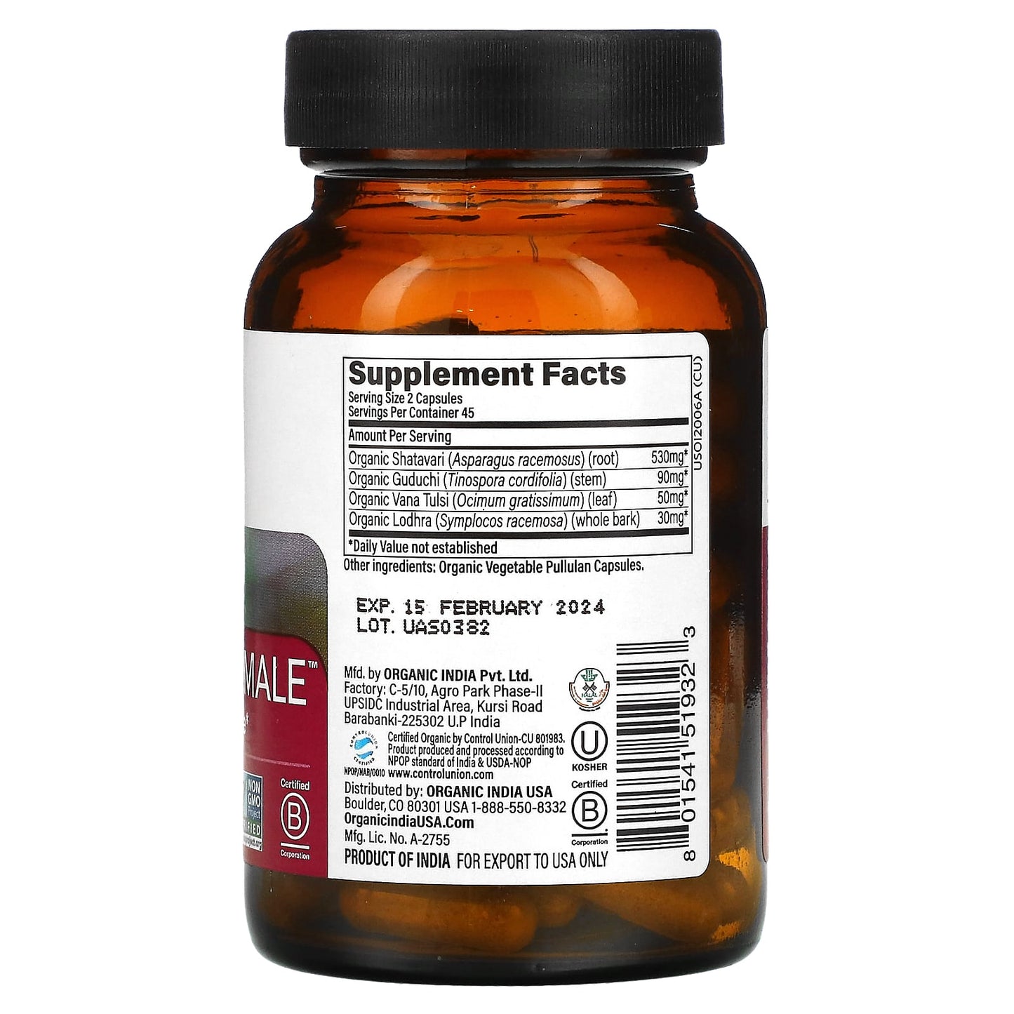 Organic India, Essential Female, Hormonal Balance, 90 Veg Caps - Image 2