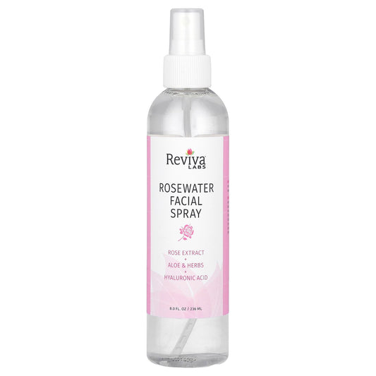 Reviva Labs, Rosewater Facial Spray, Normal to Dry  Skin, 8 fl oz (236 ml) - Image 1