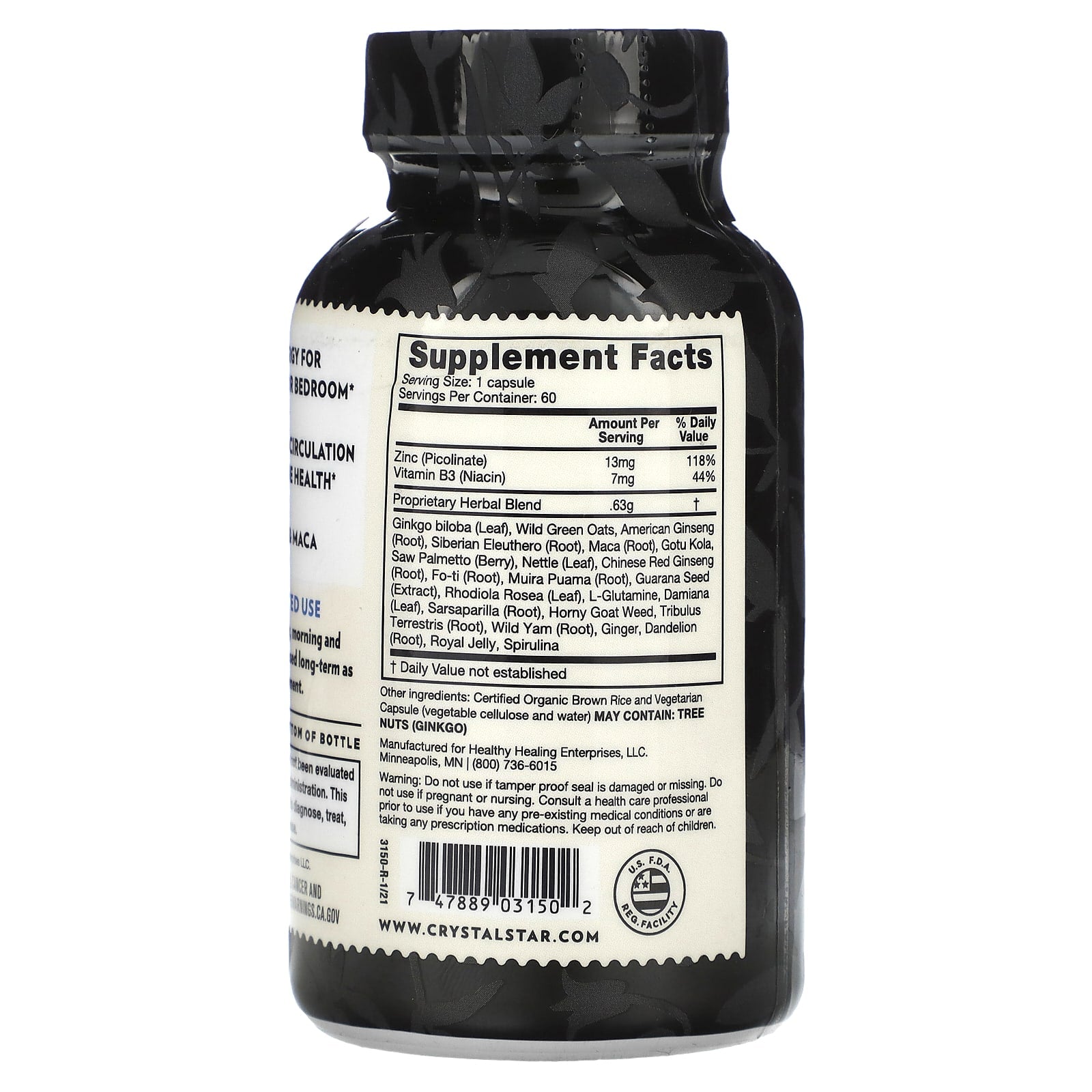 Boost Energy & Vitality with Crystal Star's Male Performance Supplement - Image 2