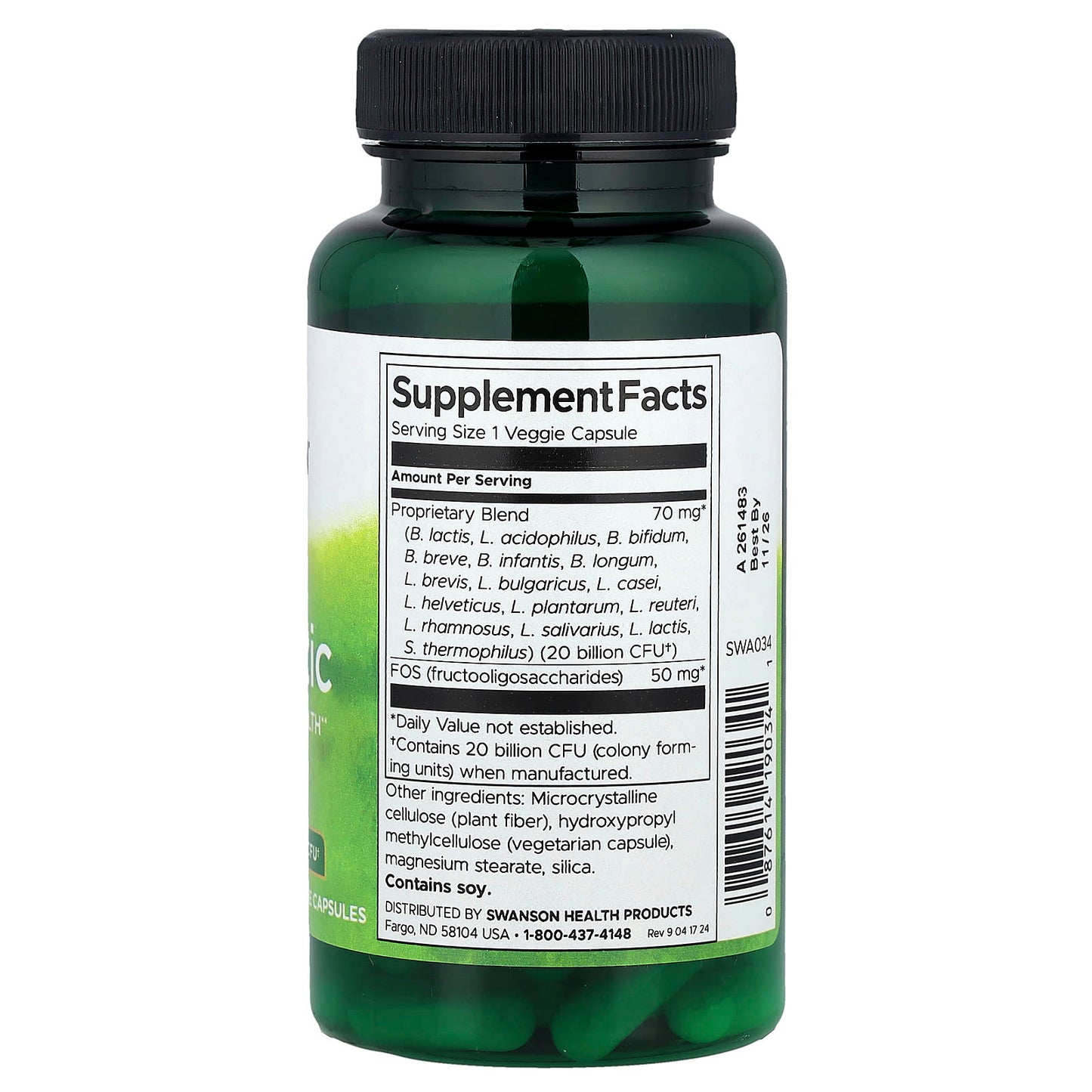 Swanson, Probiotic, 20 Billion CFU, 60 Veggie Capsules - Image 2
