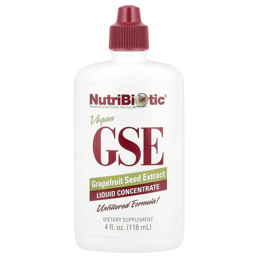 NutriBiotic, Vegan GSE, Grapefruit Seed Extract, Liquid Concentrate, 100 mg, 4 fl oz (118 ml) - Image 1