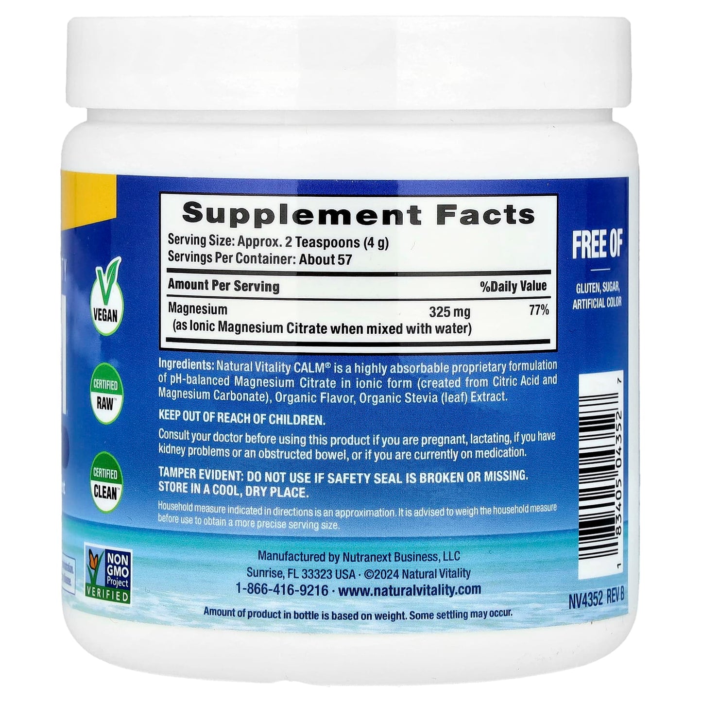 Natural Vitality, CALM®, Relaxing Drink Mix, Sweet Lemon, 8 oz (227 g) - Image 2