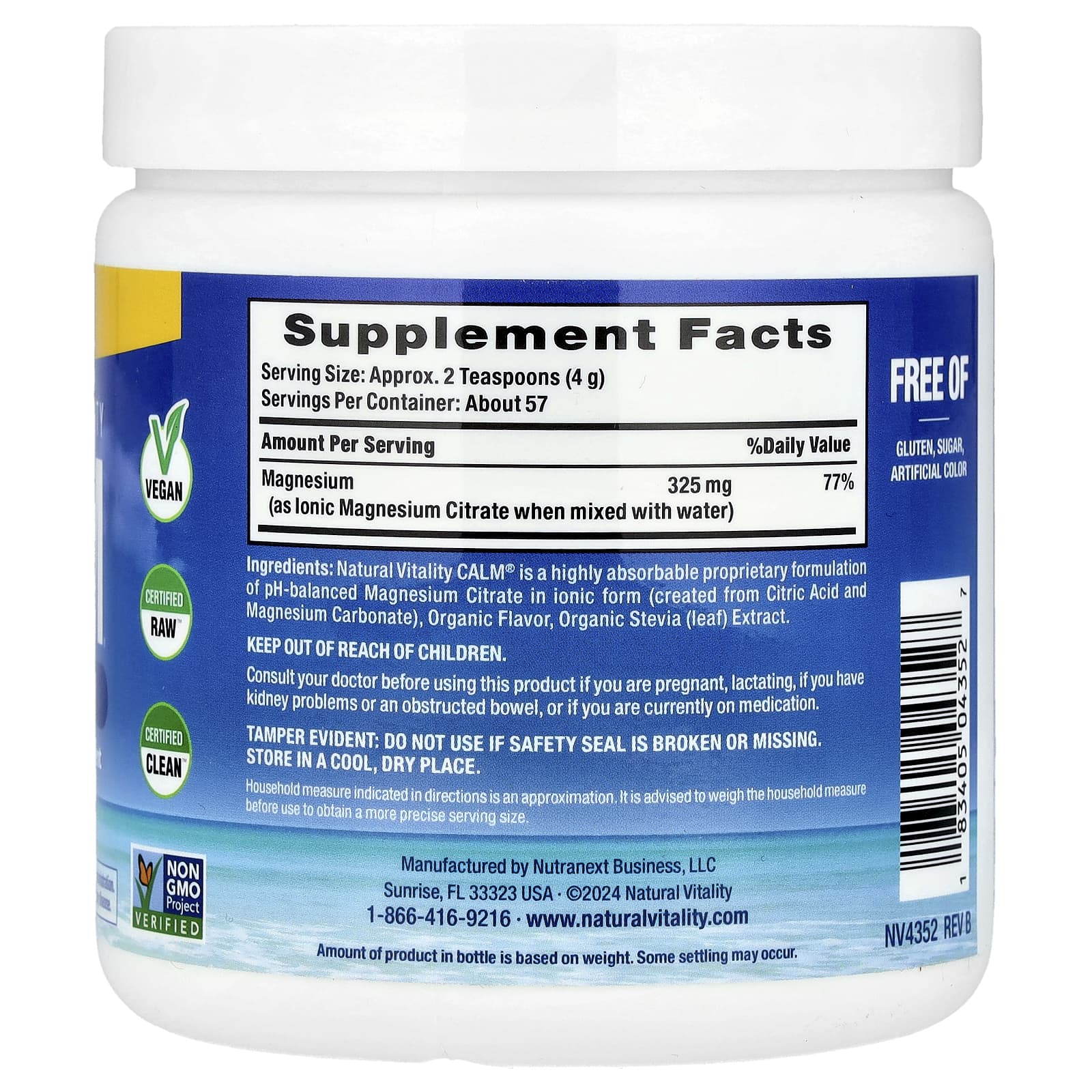 Natural Vitality, CALM®, Relaxing Drink Mix, Sweet Lemon, 8 oz (227 g) - Image 2