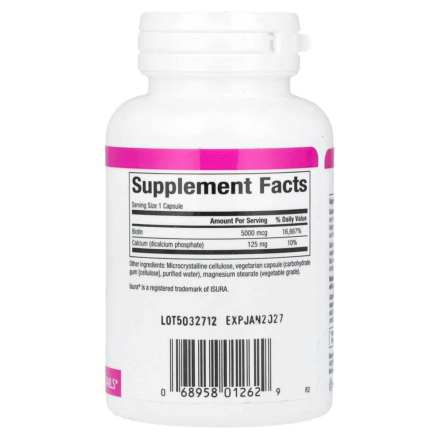 Natural Factors, Biotin, 5,000 mcg, 60 Vegetarian Capsules - Image 2