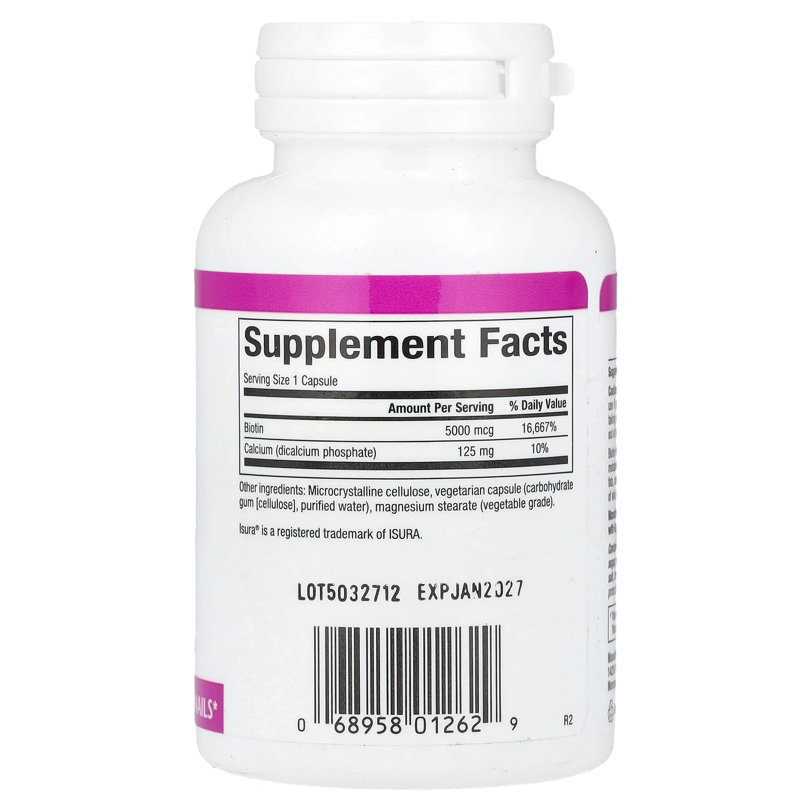 Natural Factors, Biotin, 5,000 mcg, 60 Vegetarian Capsules - Image 2