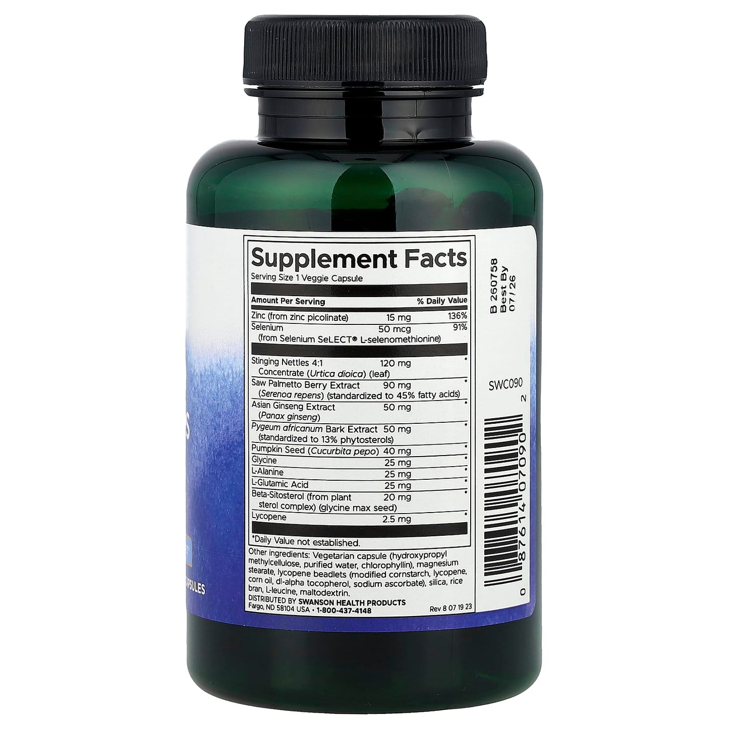 Swanson, Prostate Essentials Plus, 90 Veggie Capsules - Image 2