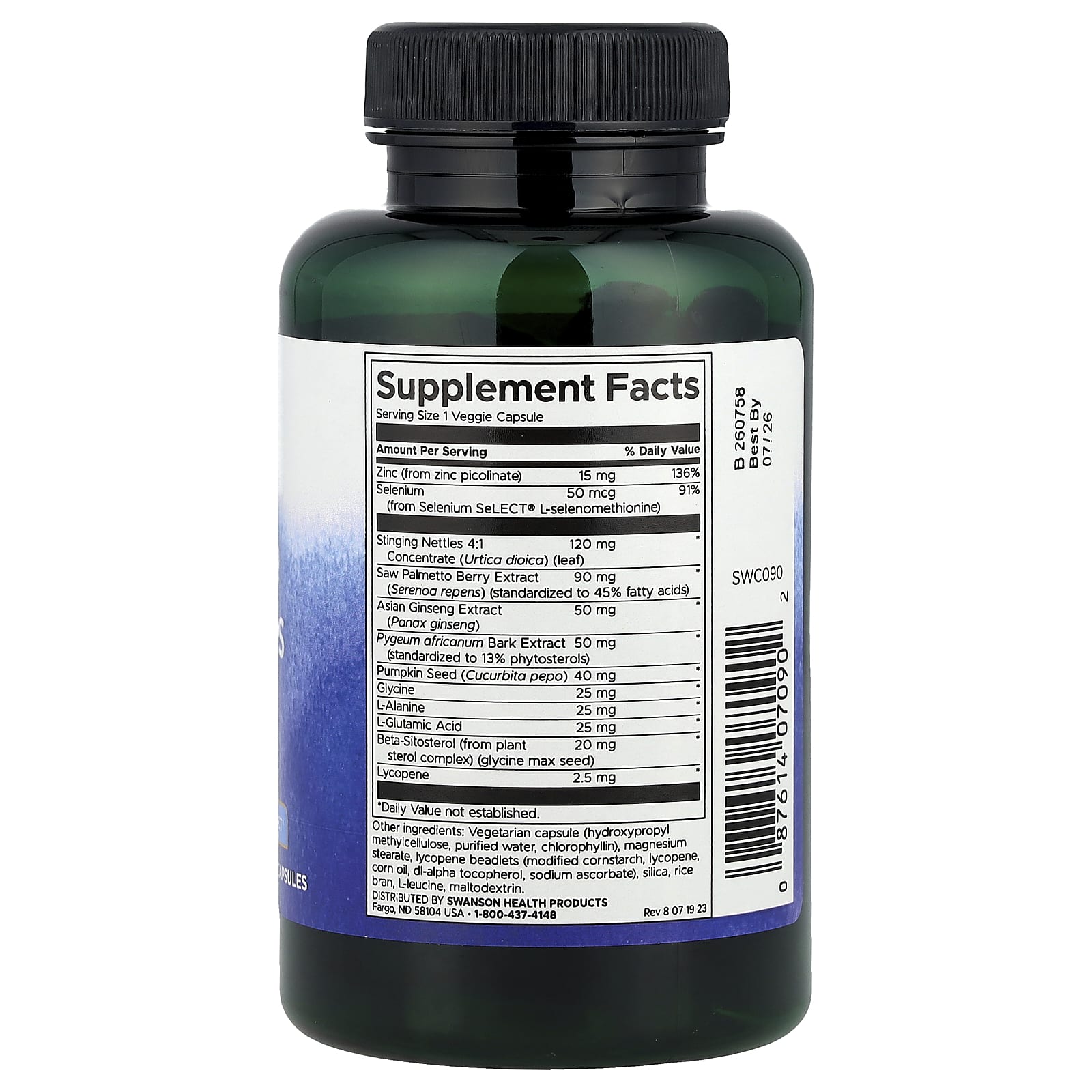 Swanson, Prostate Essentials Plus, 90 Veggie Capsules - Image 2