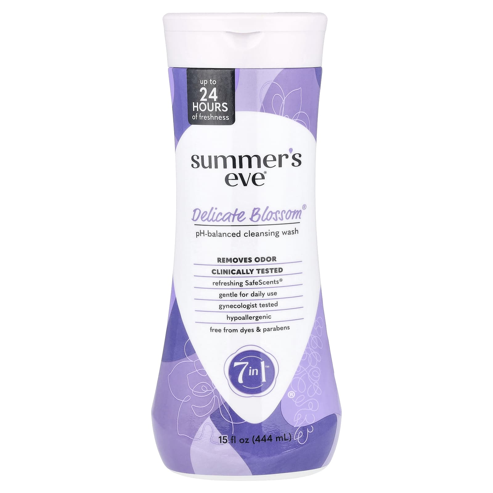 Summer's Eve, 7 in 1™ pH-Balanced Cleansing Wash, Delicate Blossom®, 15 fl oz (444 ml) - Image 1