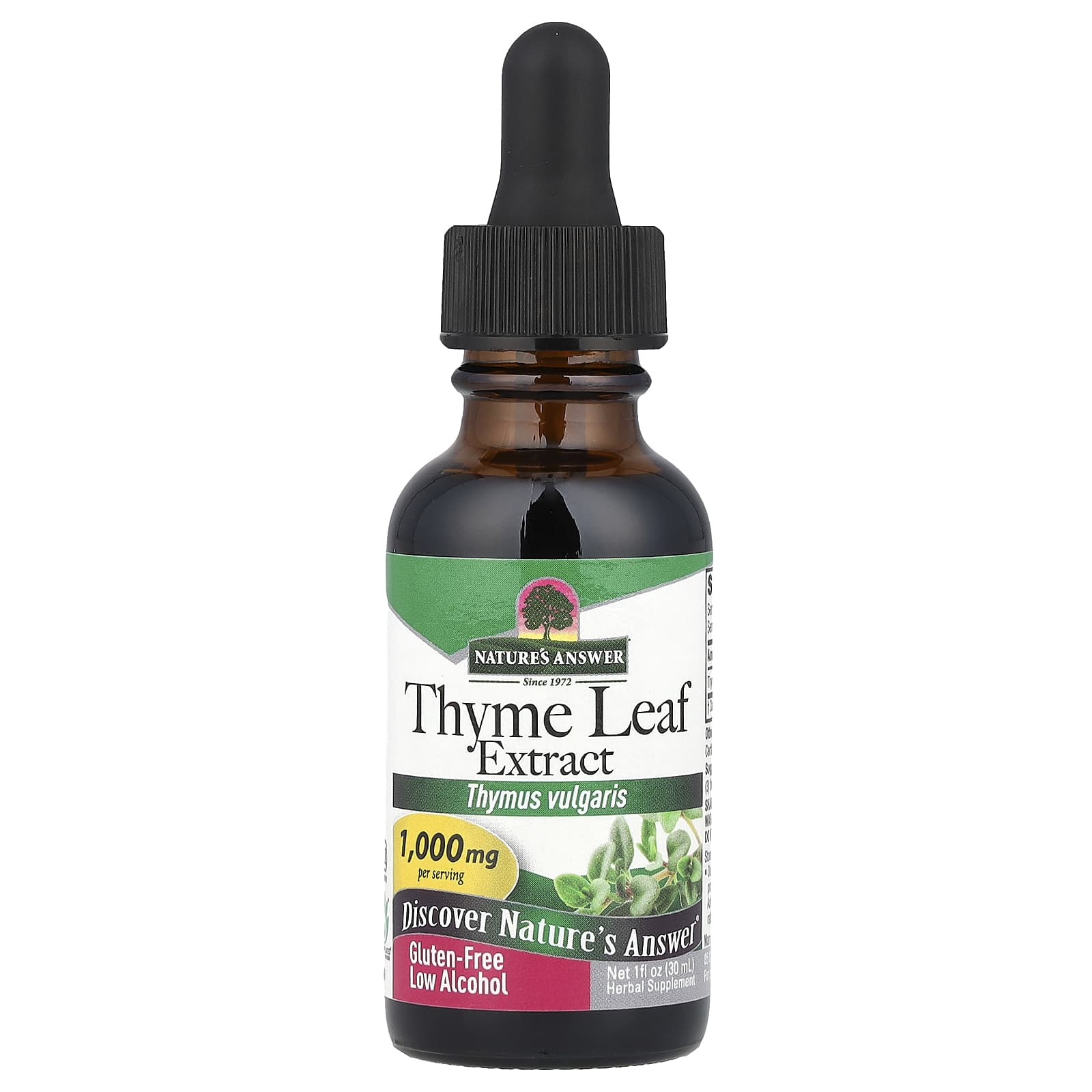 Nature's Answer, Thyme Leaf Extract, 1,000 mg, 1 fl oz (30 ml) - Image 1
