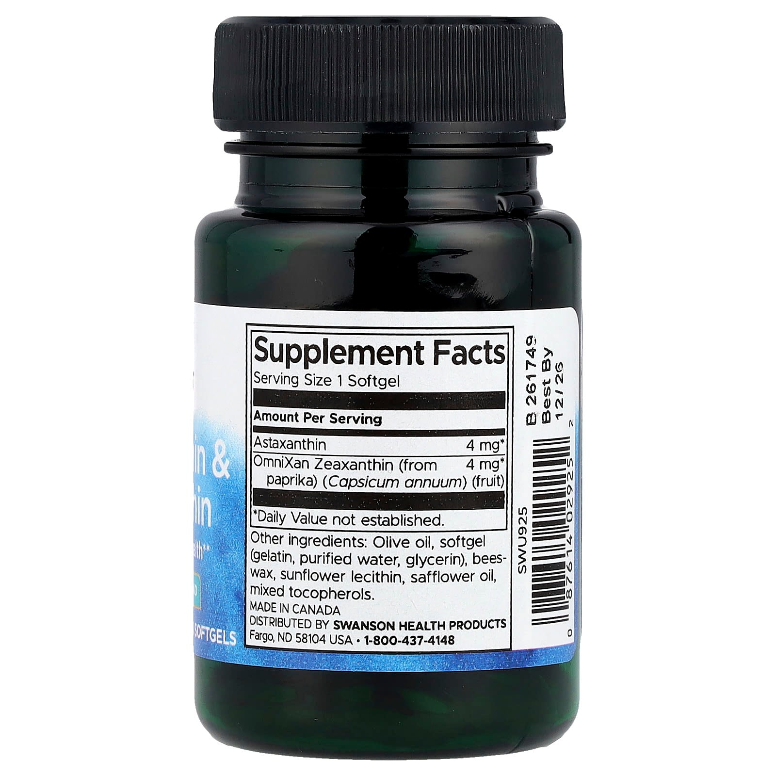 Swanson, Astaxanthin & Zeaxanthin, 60 Softgels - Image 2