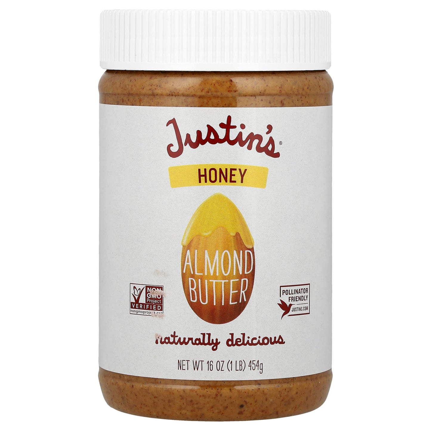 Honey Almond Butter, 16 oz - Natural, Gluten Free, Non GMO - Image 1