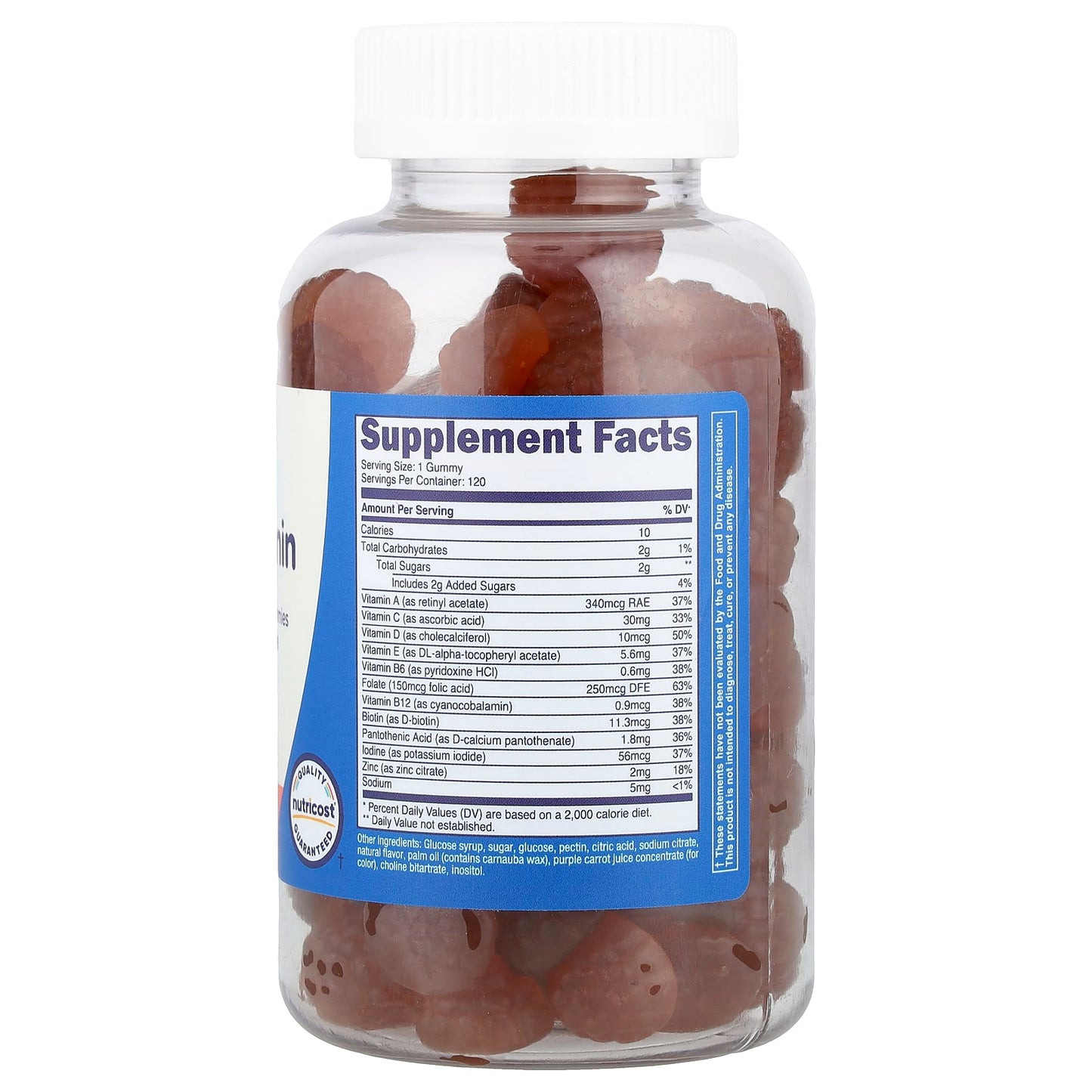 Nutricost, Kids, Multivitamin Gummies, For Ages 4+, Mixed Berry, 120 Gummies - Image 2