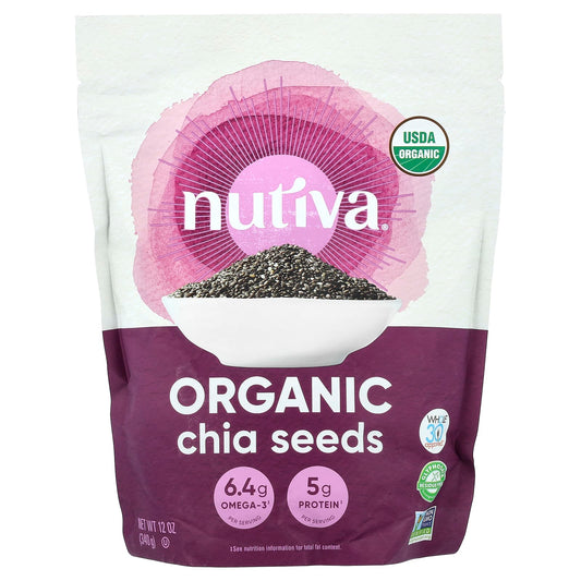 Nutiva, Organic Chia Seeds, 12 oz (340 g) - Image 1