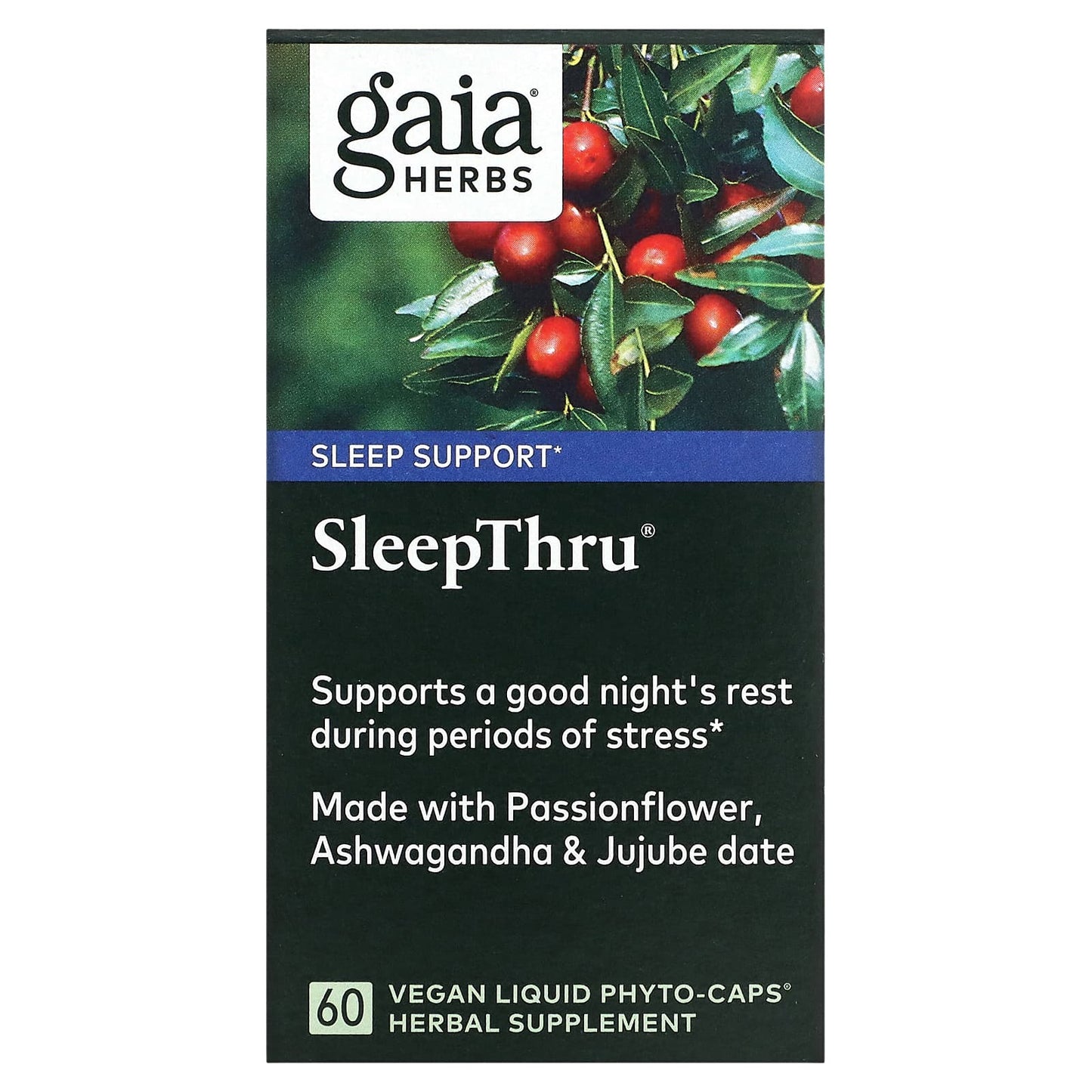 Gaia Herbs SleepThru Sleep Support for Stress Relief - Image 1