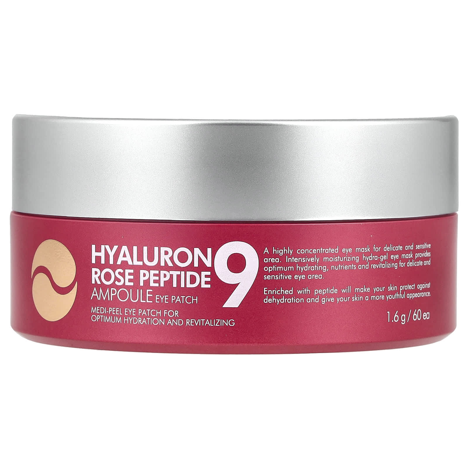Medi-Peel, Hyaluron Rose Peptide 9, Ampoule Eye Patch, 60 Patches, 1.6 g Each - Image 1