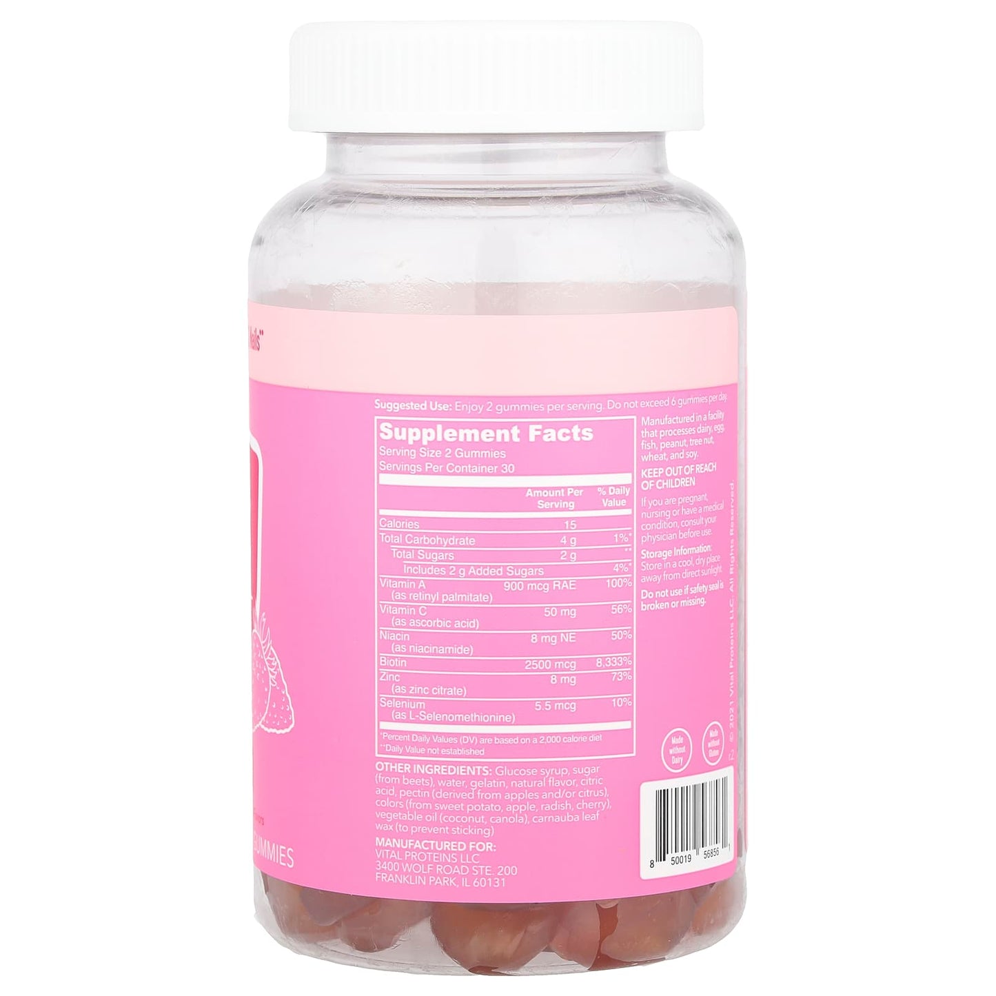 Vital Proteins, Beauty Gummies, Strawberry, 60 Gummies - Image 2