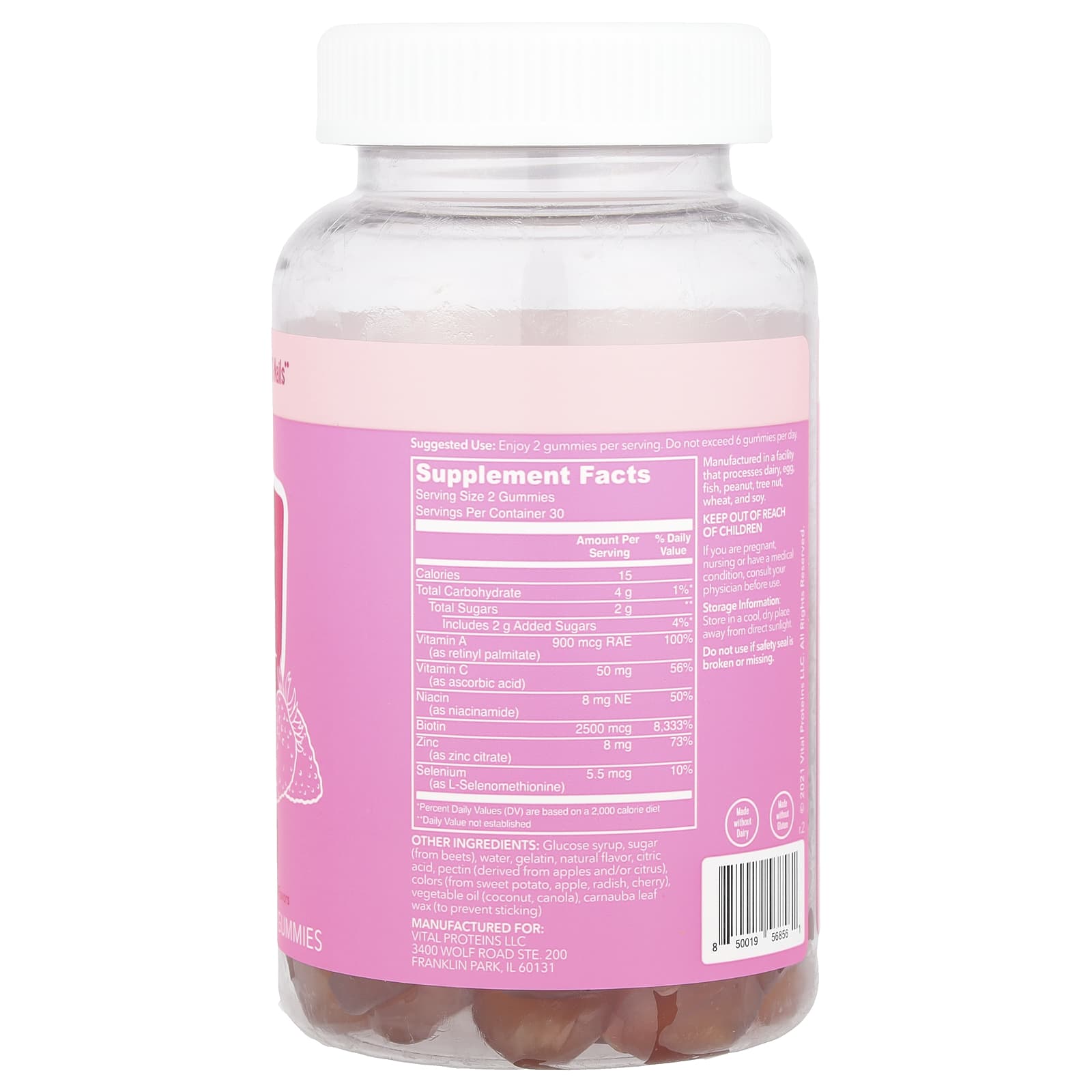 Vital Proteins, Beauty Gummies, Strawberry, 60 Gummies - Image 2