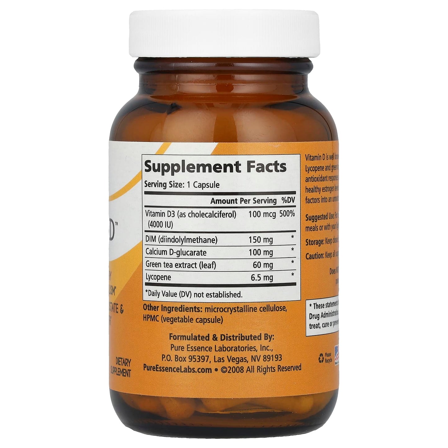 Pure Essence, Breast-D™, 90 Vegi-Caps - Image 2