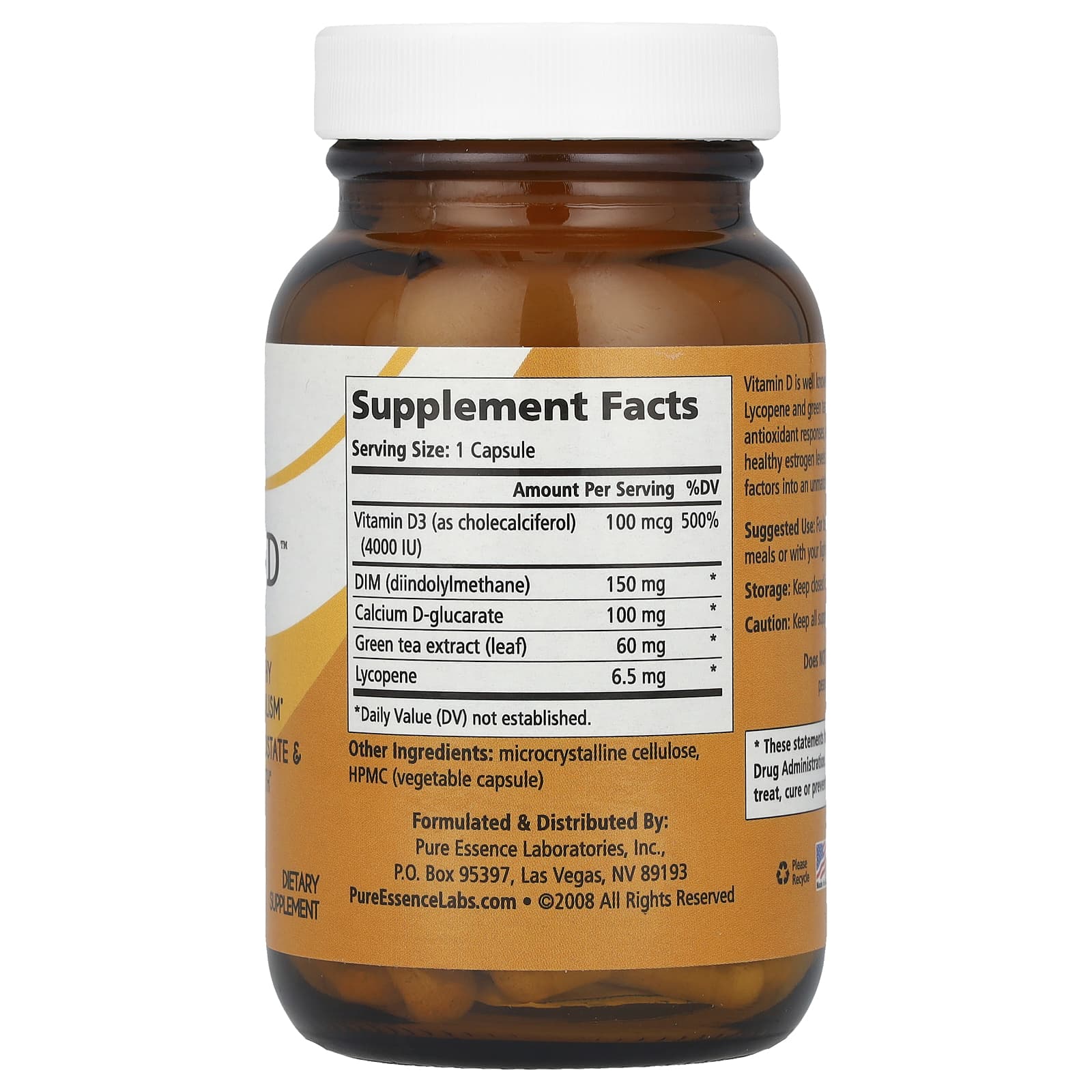 Pure Essence, Breast-D™, 90 Vegi-Caps - Image 2