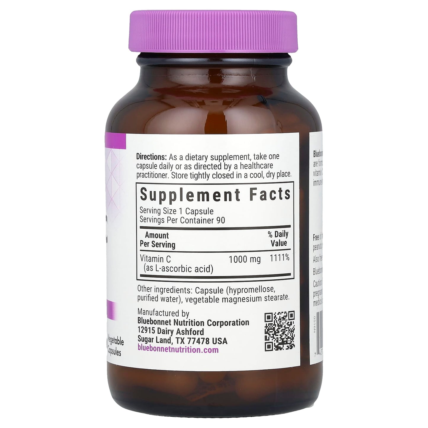 Boost Your Immune System with Bluebonnet's 1000mg Vitamin C Capsules - Image 2