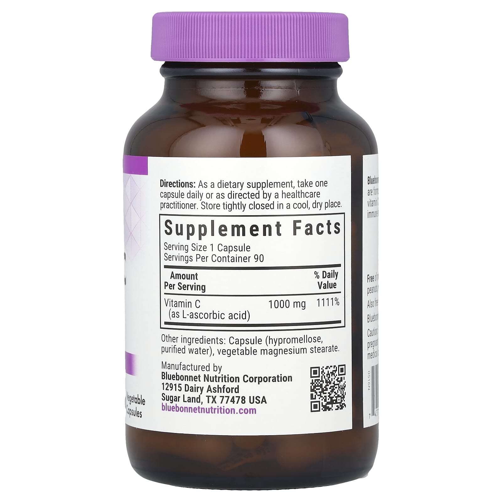 Boost Your Immune System with Bluebonnet's 1000mg Vitamin C Capsules - Image 2