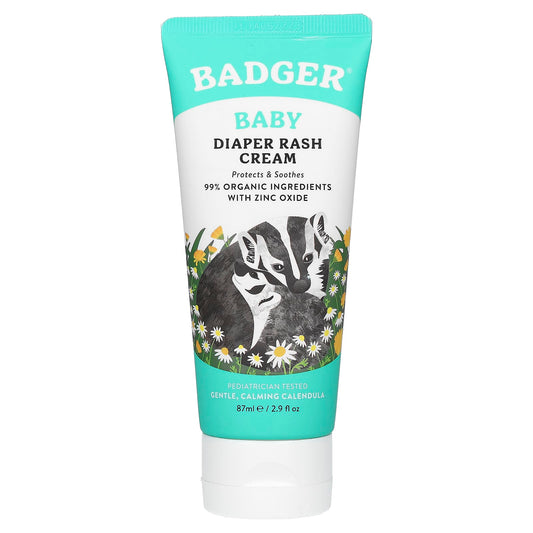 Badger Calendula Diaper Rash Cream for Babies - 2.9 oz - Image 1
