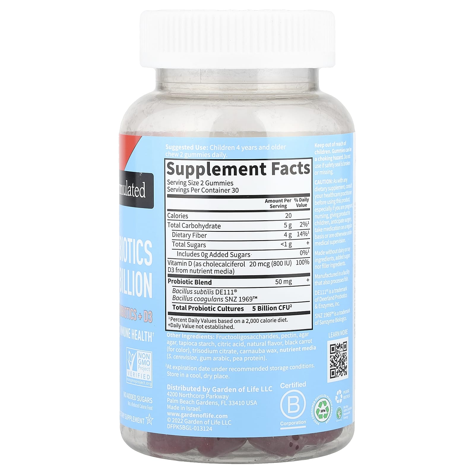 Garden of Life, Kids, Probiotics, Strawberry, 60 Gummies