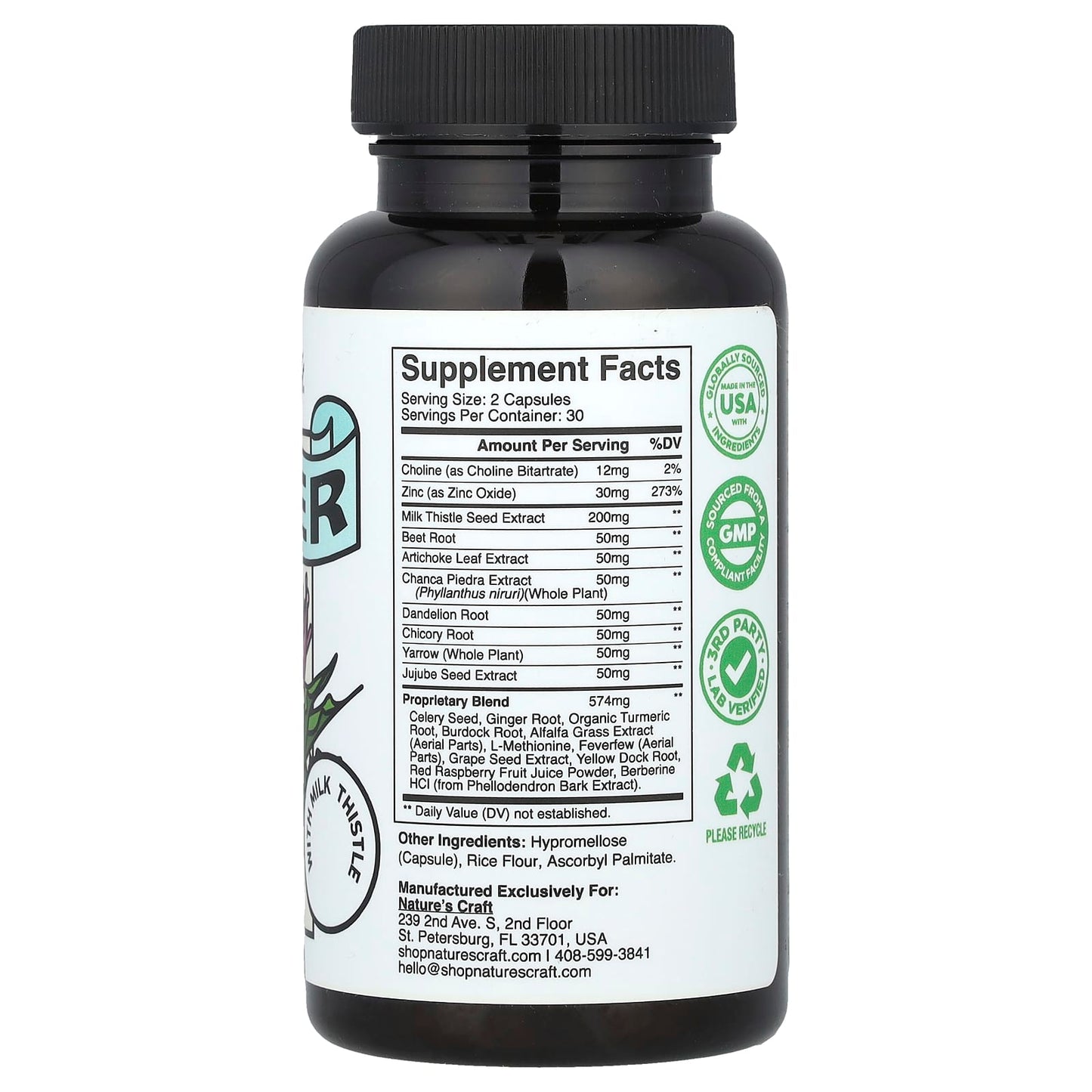 Nature's Craft, Liver Support, 60 Capsules - Image 2