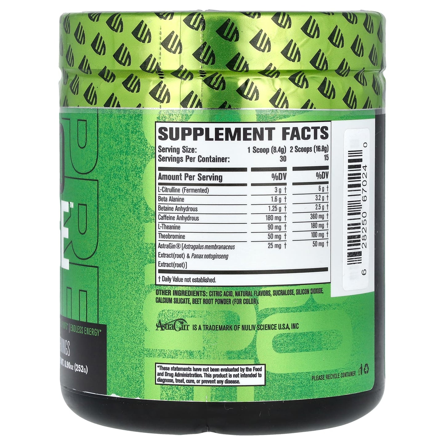 Jacked Factory Nitro Surge Pre-Workout Cherry Limeade 252g - Image 2