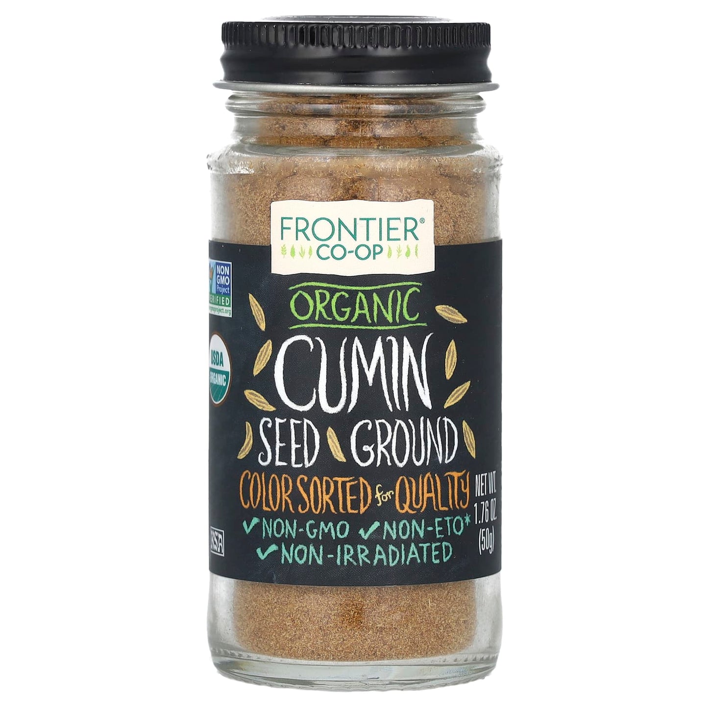 Frontier Co-op Organic Ground Cumin 1.76 oz USDA Certified - Image 1