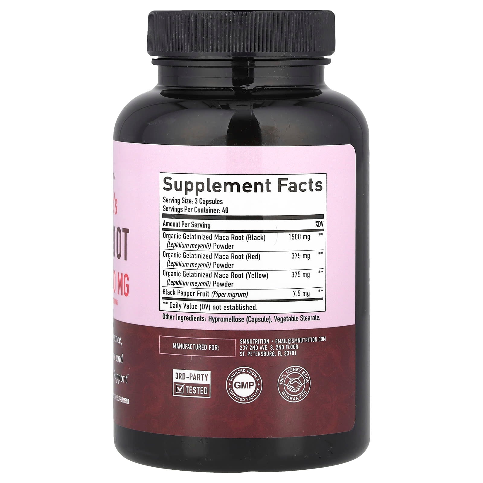 SMNutrition, Women's Maca Root, 120 Capsules - Image 2