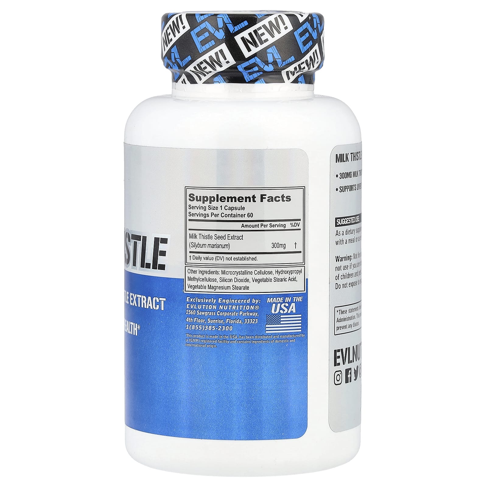 EVLution Nutrition Milk Thistle 300mg for Liver Detox & Health - Image 2